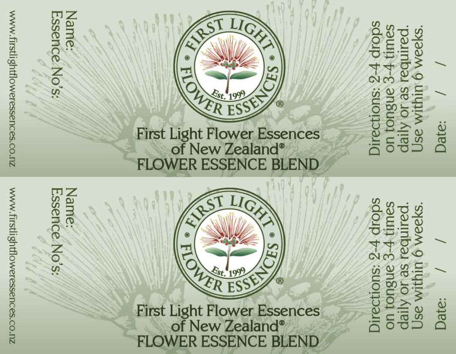 Flower Essence Blend Bottle Labels